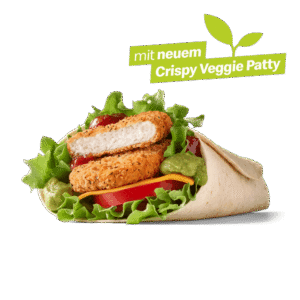 Guacamole Salsa Crispy Veggie Wrap